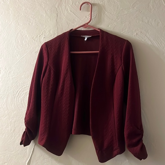 Dark red stretchy blazer - Picture 1 of 6